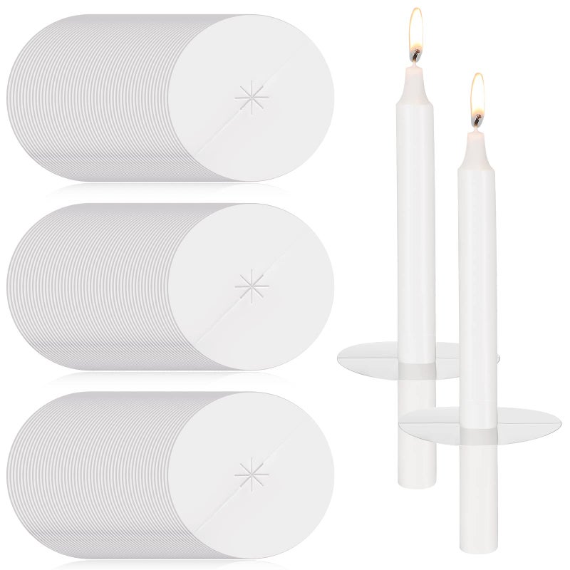 Perthlin 150 Pack Church Candle Drip Protectors Not Include Candles Candlelight Service Kit Heavy Duty Holders for Candlelight Vigil Church Service Devotional Christmas Eve
