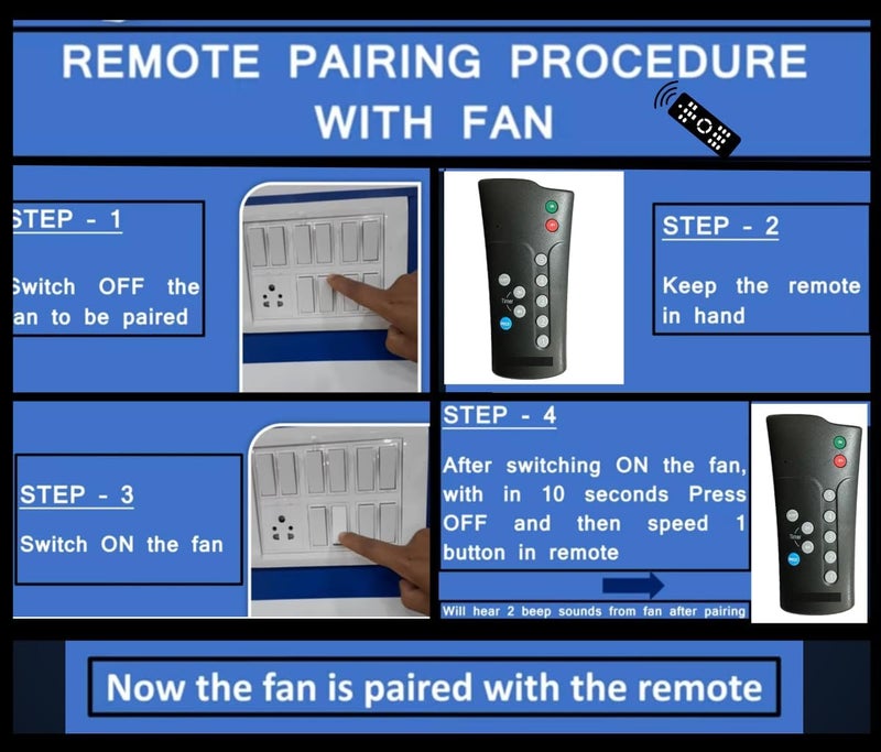 TIZOQ Remote Control Compatible for Crompton ENERGION CROMAIR BLDC Ceiling Fan - Please Match The Image with Your Old Remote Before Placing The Order (Black) (Crompton Fan) - Image 5
