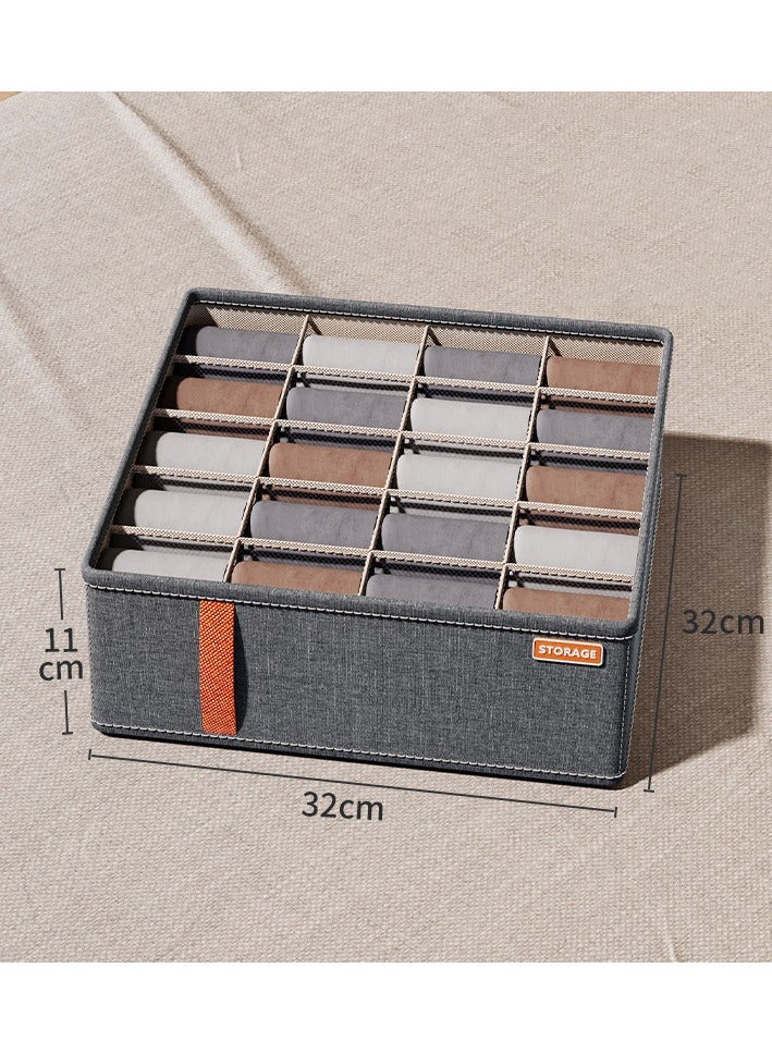 CityRiya-Long Wardrobe Clothes Organizer Storage Box Dividers 4 Packs Foldable Underwear Storage Bin Divider for Socks Bra Underwear Organizer Divider Cabinet Closet Cloth Drawer Storage Organizers Boxes  - Image 4