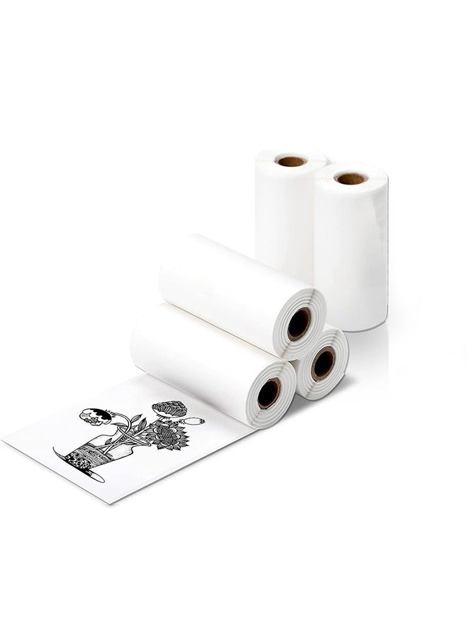 5 Roll Mini Printer HD Photo Paper, 30 * 57mm Thermal Paper White Self-Adhesive for PeriPage A6 Portable Bluetooth Pocket Mobile Printer and other Portable Thermal Printer - pzsku/Z6029171C189E12395B23Z/45/_/1703124286/1e4416be-dcf3-42d9-b547-2b72dd928371