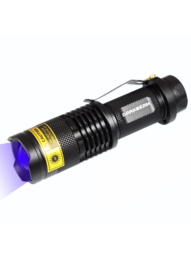Darkbeam Uv Flashlight Black Light 365Nm Led Lamp Blacklight Pet Urine Portable Mini Pocket Detector For Dog Cat Dry Stains Bed Bug Ultraviolet Flashlights Lights With Clip Sk68 1 Pack - Image 1