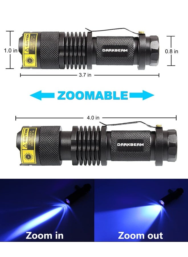 Darkbeam Uv Flashlight Black Light 365Nm Led Lamp Blacklight Pet Urine Portable Mini Pocket Detector For Dog Cat Dry Stains Bed Bug Ultraviolet Flashlights Lights With Clip Sk68 1 Pack - Image 3