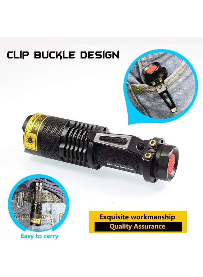 Darkbeam Uv Flashlight Black Light 365Nm Led Lamp Blacklight Pet Urine Portable Mini Pocket Detector For Dog Cat Dry Stains Bed Bug Ultraviolet Flashlights Lights With Clip Sk68 1 Pack - Image 5