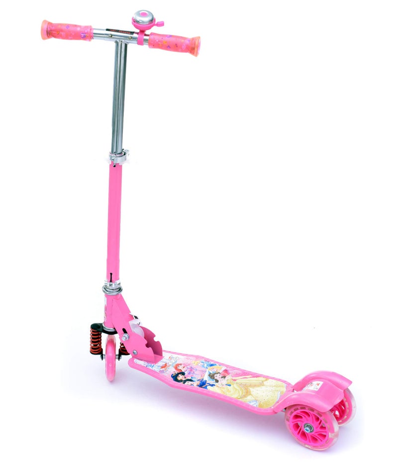 IRIS Kids Princess Scooter – Foldable 3-Wheel Kick Scooter with Height Adjustment, Brake & Bell, Outdoor Ride-On Toy for Girls (Pink) - Image 2