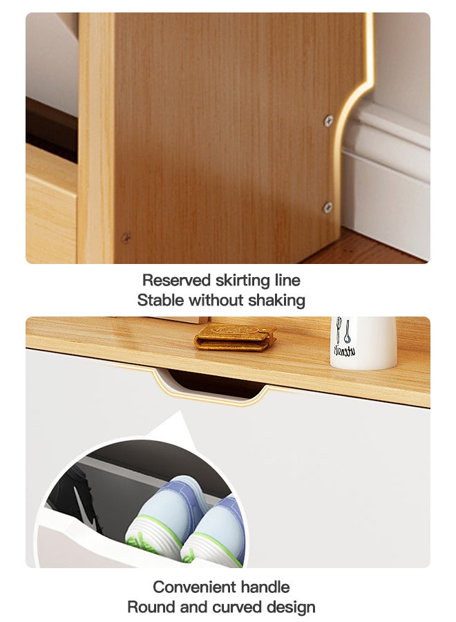 Sharpdo Simple Modern Large Capacity Tipper Shoe Cabinet Shoes Cabinet Shoe Rack Cabinet 100*17*120cm - Image 4