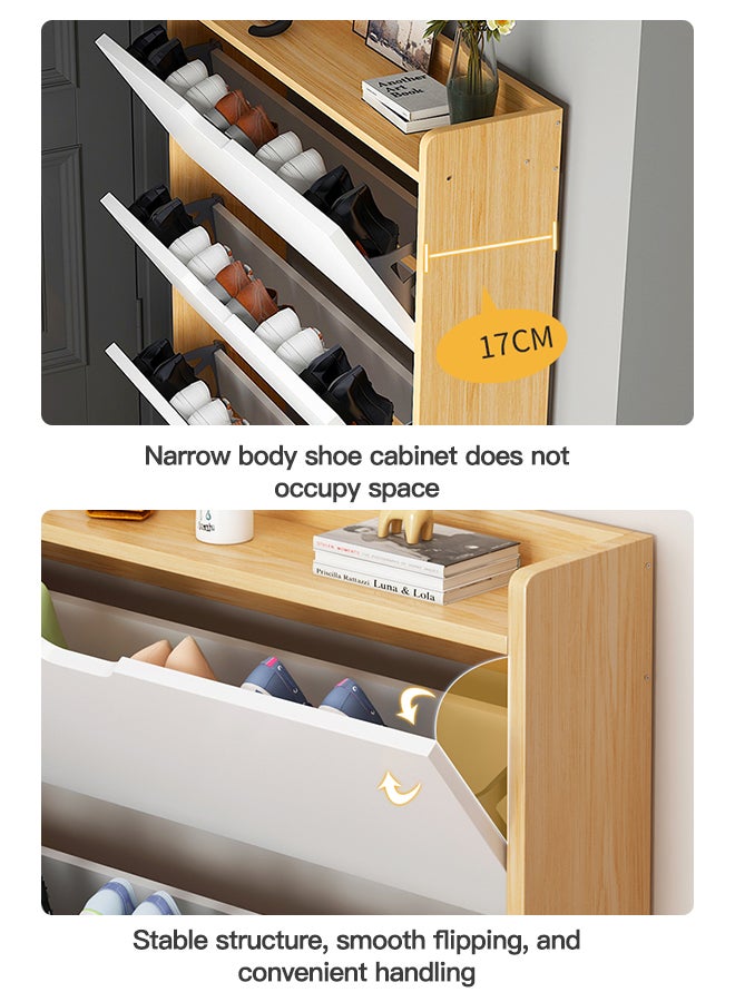Sharpdo Simple Modern Large Capacity Tipper Shoe Cabinet Shoes Cabinet Shoe Rack Cabinet 100*17*120cm - Image 5