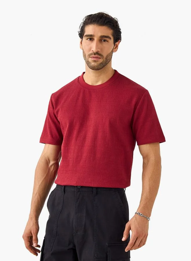 Iconic Iconic Relaxed Fit Textured T-shirt