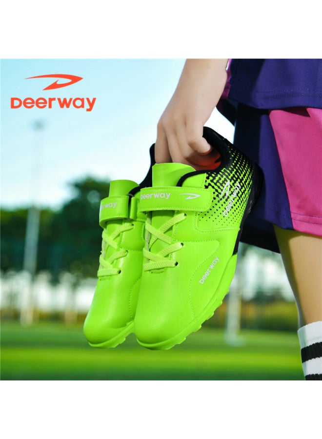 Deerway Kids Tf Turf Soccer Shoes Boys Girls Non-slip Durable Training Match Shoes Fluorescent Green Size 38 - Image 3