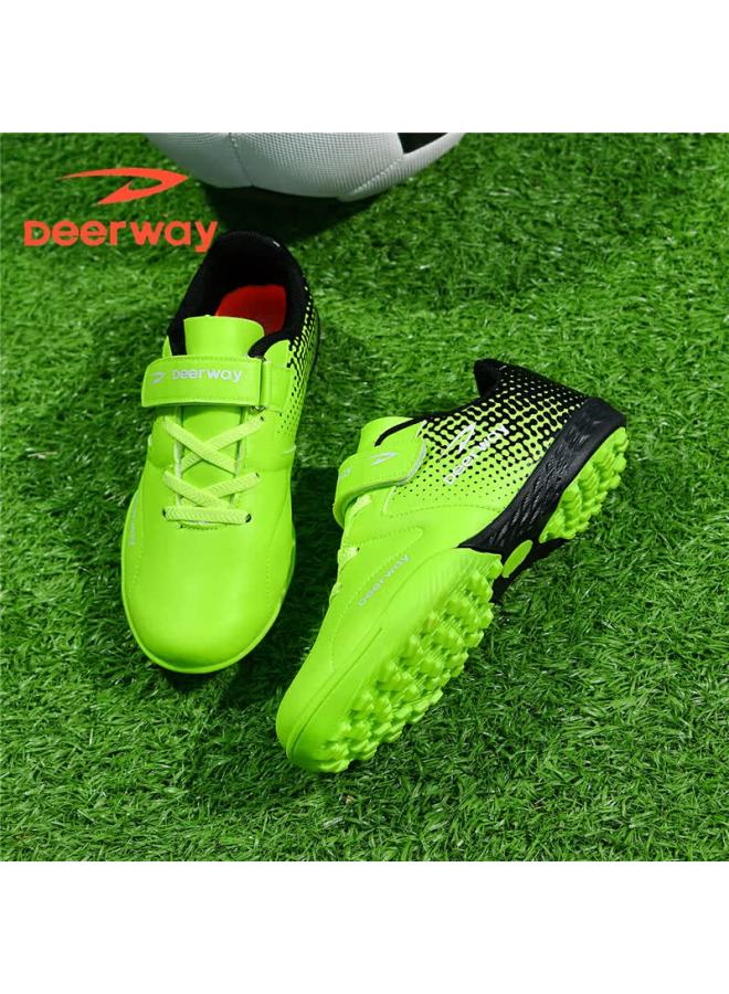 Deerway Kids Tf Turf Soccer Shoes Boys Girls Non-slip Durable Training Match Shoes Fluorescent Green Size 38 - Image 1