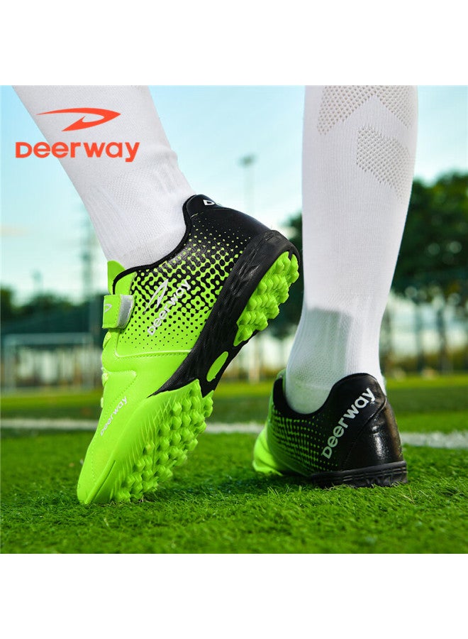 Deerway Kids Tf Turf Soccer Shoes Boys Girls Non-slip Durable Training Match Shoes Fluorescent Green Size 38 - Image 5