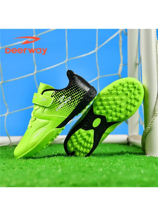 Deerway Kids Tf Turf Soccer Shoes Boys Girls Non-slip Durable Training Match Shoes Fluorescent Green Size 38 - Image 2