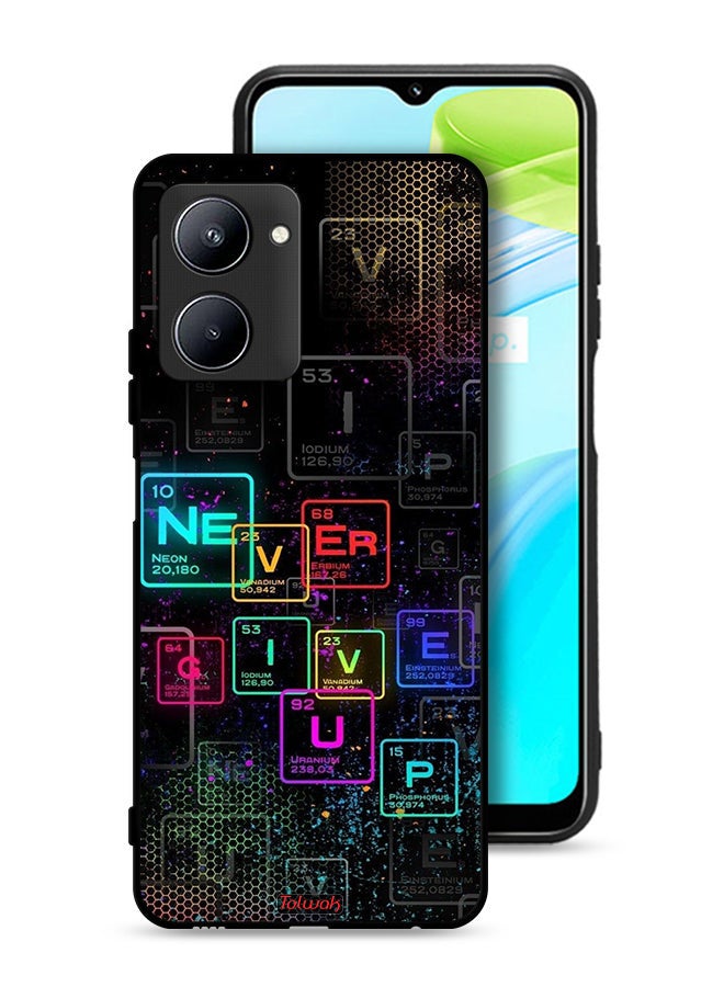 Tolwak Realme C33 Protective Case Cover Never Give Up Art - Image 1