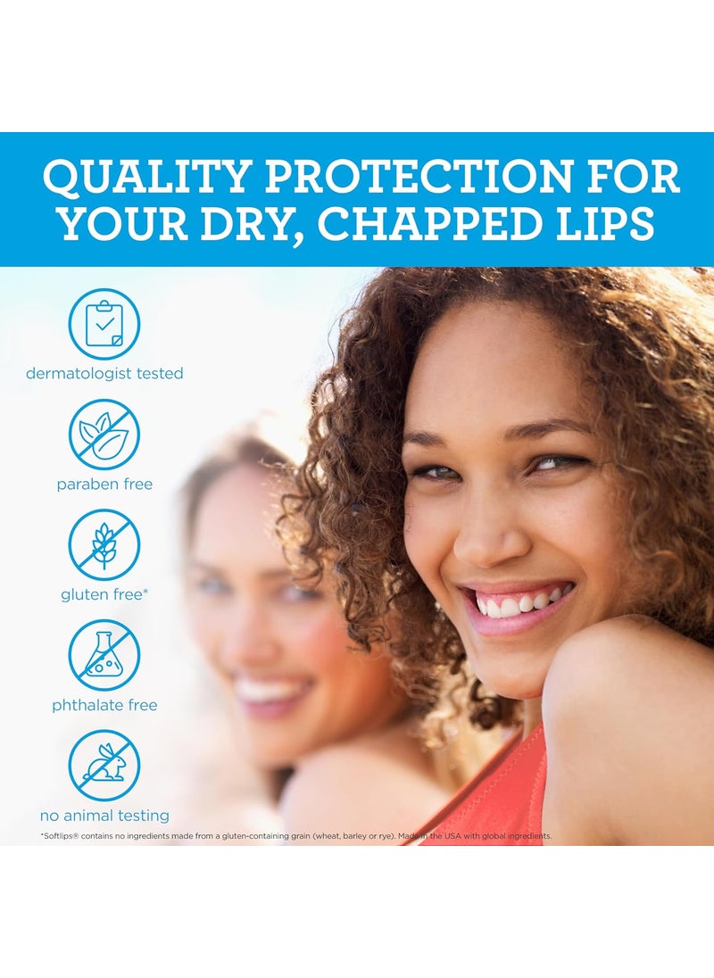 Softlips Softlips Daily Lip Moisturizer For Very Dry Lips Vanilla Flavored Lip Balm SPF 20 Hydrates Soothes  Prevents Dry Chapped Lips Smooth Glide Formula Dermatologist Tested Pack of 2 Chap Sticks  - Image 4