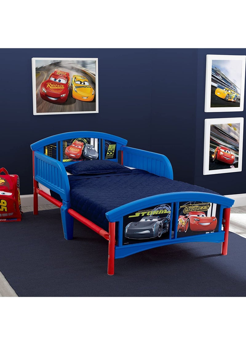 Delta CHILDREN - Cars Plastic Toddler Bed 137.2 x 73.7 x 66 cm Blue/Red - Image 1
