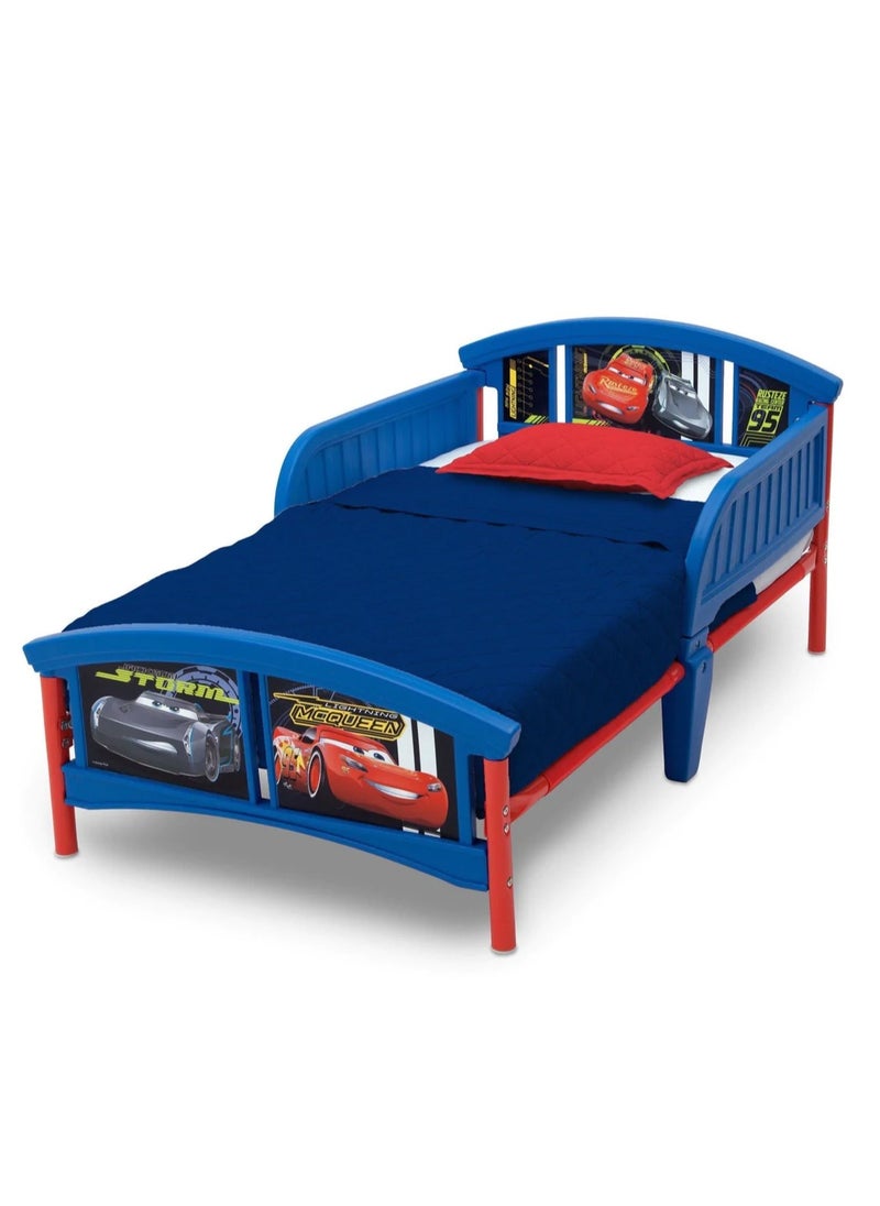 Delta CHILDREN - Cars Plastic Toddler Bed 137.2 x 73.7 x 66 cm Blue/Red - Image 1