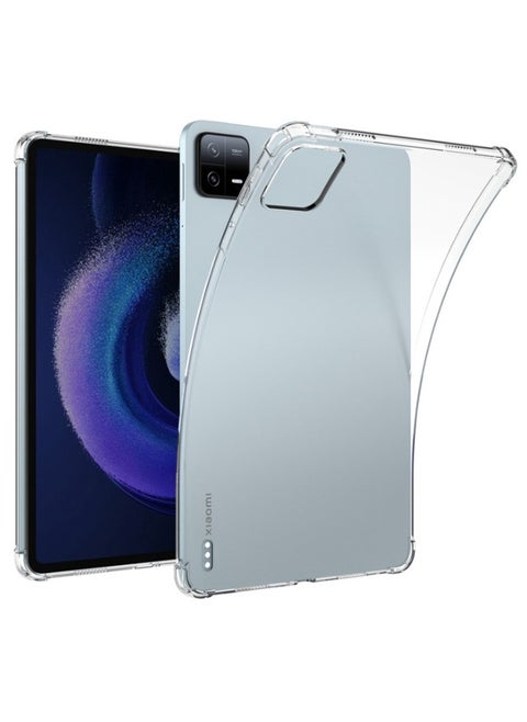 Xiaomi Pad 6/6 Pro Case, Shockproof Impact Resistant Soft Protective Back Shell,  Slim and Light, Yellowing Resistant, Shockproof Anti-Drop Cover for Xiaomi Pad 6 Pro/Pad 6 11inch (Clear)