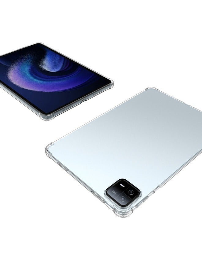 Xiaomi Pad 6/6 Pro Case, Shockproof Impact Resistant Soft Protective Back Shell,  Slim and Light, Yellowing Resistant, Shockproof Anti-Drop Cover for Xiaomi Pad 6 Pro/Pad 6 11inch (Clear)  - Image 4