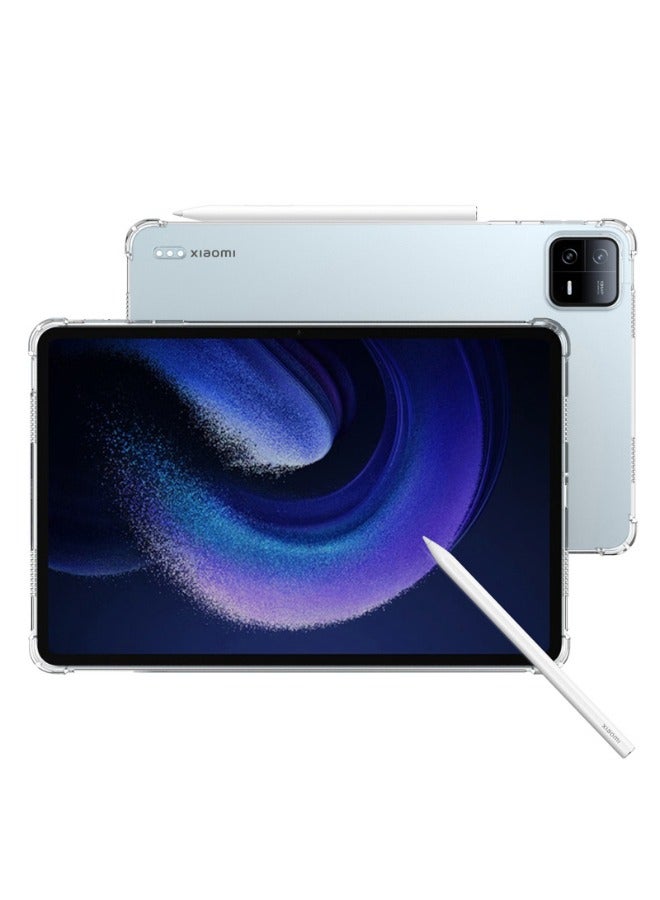 Xiaomi Pad 6/6 Pro Case, Shockproof Impact Resistant Soft Protective Back Shell,  Slim and Light, Yellowing Resistant, Shockproof Anti-Drop Cover for Xiaomi Pad 6 Pro/Pad 6 11inch (Clear)  - Image 3