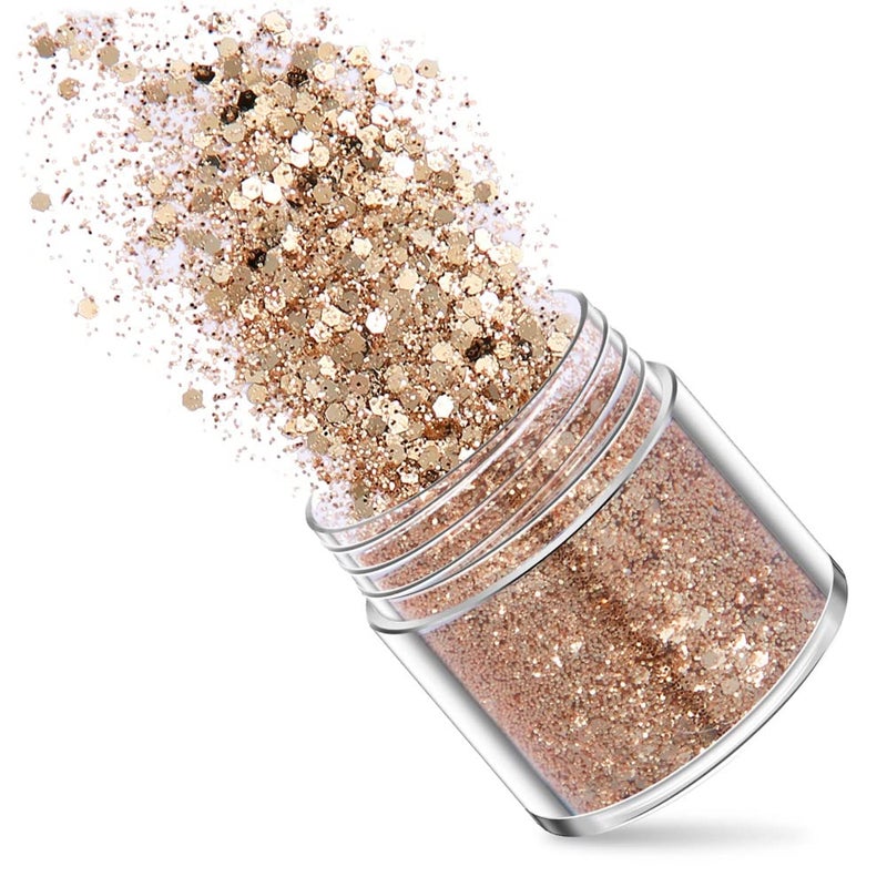 YKZFUI Holographic Nail Art Glitters Gold Silver Nail Sequins 3D Laser Acrylic Nails Powder Dust Flakes Nail Art Supplies for Nails Art Decoration Nail Sparkle Manicure Accessories Glitters Crafts 5 Boxes - Image 3