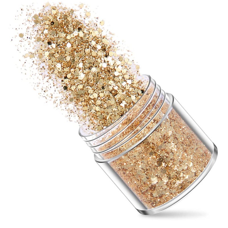YKZFUI Holographic Nail Art Glitters Gold Silver Nail Sequins 3D Laser Acrylic Nails Powder Dust Flakes Nail Art Supplies for Nails Art Decoration Nail Sparkle Manicure Accessories Glitters Crafts 5 Boxes - Image 4