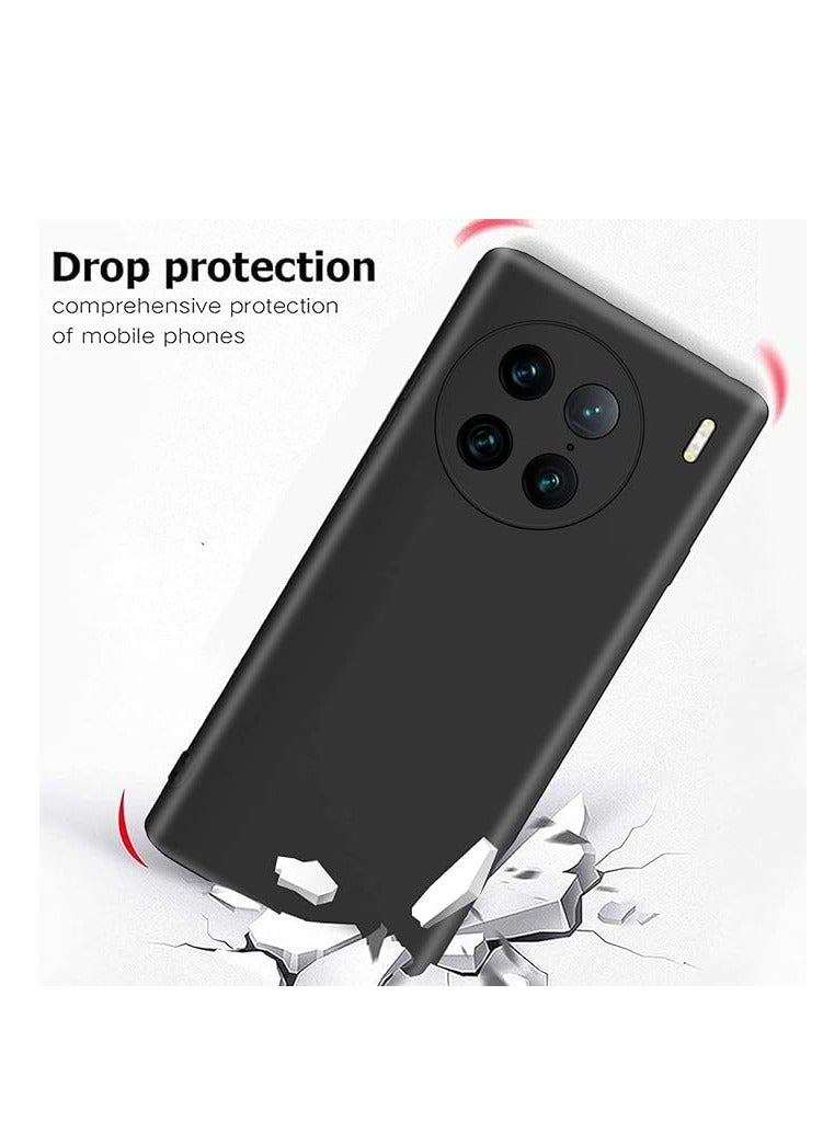 general حافظة لهاتف Vivo X90 PRO، مرنة فائق النحافة مضادة للخدش ومضادة للسقوط، حافظة هاتف متينة باللون الأسود غير اللامع بلمسة ناعمة من TPU مقاومة للصدمات تغطي حواف Vivo X90 PRO - Image 2