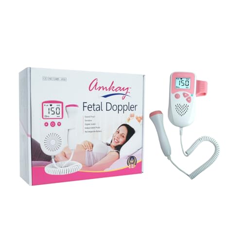 Amkay Pocket Fetal Doppler | Portable Baby Heartbeat Monitor for Pregnant Women | Clear Fetal Heart Listener with LCD Display | Safe, Accurate & Easy-to-Use Prenatal Home Pregnancy Care Device - Image 4