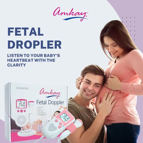 Amkay Pocket Fetal Doppler | Portable Baby Heartbeat Monitor for Pregnant Women | Clear Fetal Heart Listener with LCD Display | Safe, Accurate & Easy-to-Use Prenatal Home Pregnancy Care Device - Image 2