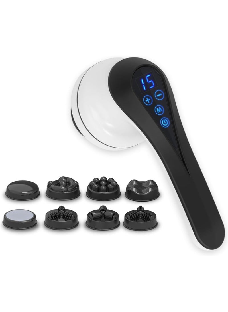 جهاز تدليك للجسم لاسلكي، جهاز نحت محمول باليد، جهاز تدليك محمول مزود بـ 9 وسادات صديقة للبشرة، جهاز تدليك استرخاء العضلات، أداة نحت محمولة لشد البطن والساقين والذراعين والفخذين - Image 1