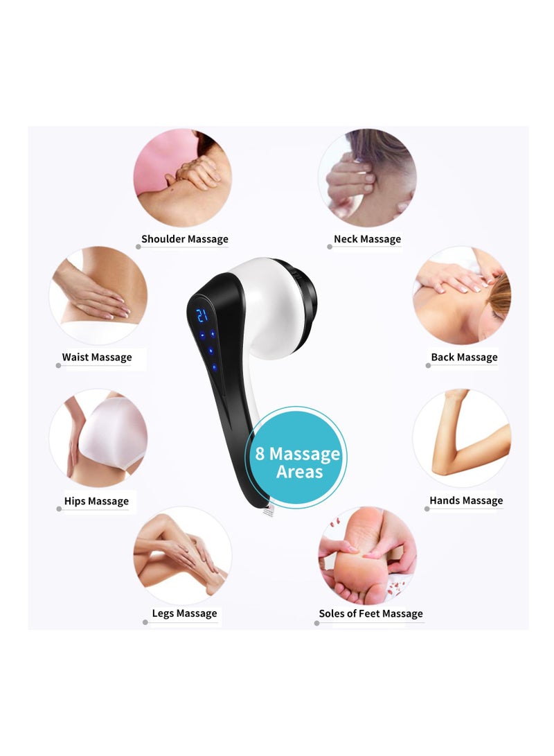 جهاز تدليك للجسم لاسلكي، جهاز نحت محمول باليد، جهاز تدليك محمول مزود بـ 9 وسادات صديقة للبشرة، جهاز تدليك استرخاء العضلات، أداة نحت محمولة لشد البطن والساقين والذراعين والفخذين - Image 4