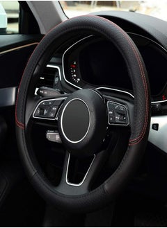 Oasisgalore Suitable for 38cm Car Steering Wheel Cover Non-slip Sleeve Leather Protective Cover Black  - Image 2