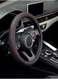 Oasisgalore Suitable for 38cm Car Steering Wheel Cover Non-slip Sleeve Leather Protective Cover Black  - Image 5