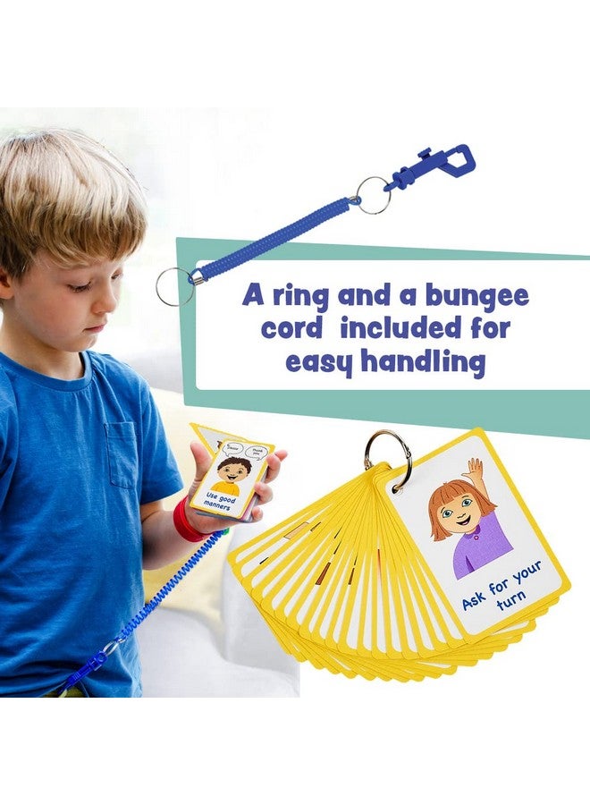 Amonev My Behaviour Cards 27 Flash Cards For Visual Aid Special Ed, Speech Delay Non Verbal Children And Adults With Autism Or Special Needs  - Image 5
