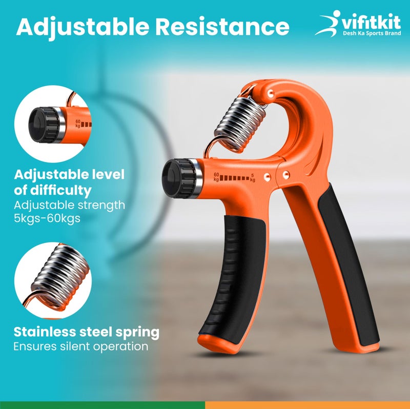 Vifitkit Hand Grip Strengthener with Ergonomic Grip Handle, Adjustable Hand Gripper for Men, Hand Gripper for Women, Finger Gripper for Gym Workout, Hand Exercise Equipment (Black) - Image 5