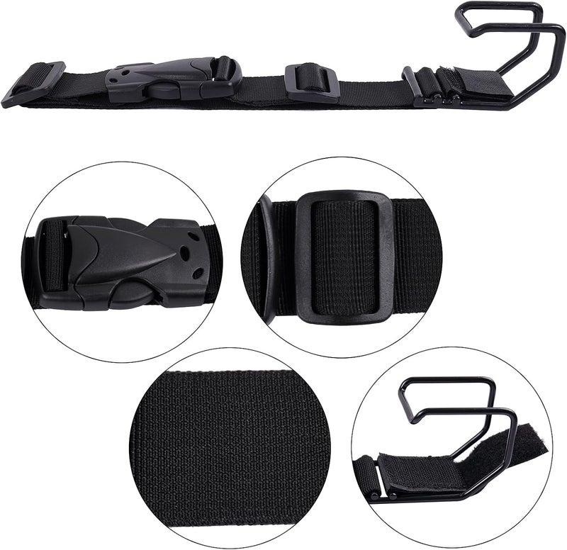 Vigorport Luggage Hook Strap,J Hook for add a Bag Luggage,Multi Adjustment Bag Strap Hook with Hands Free(Black-Middle Size) - Image 5
