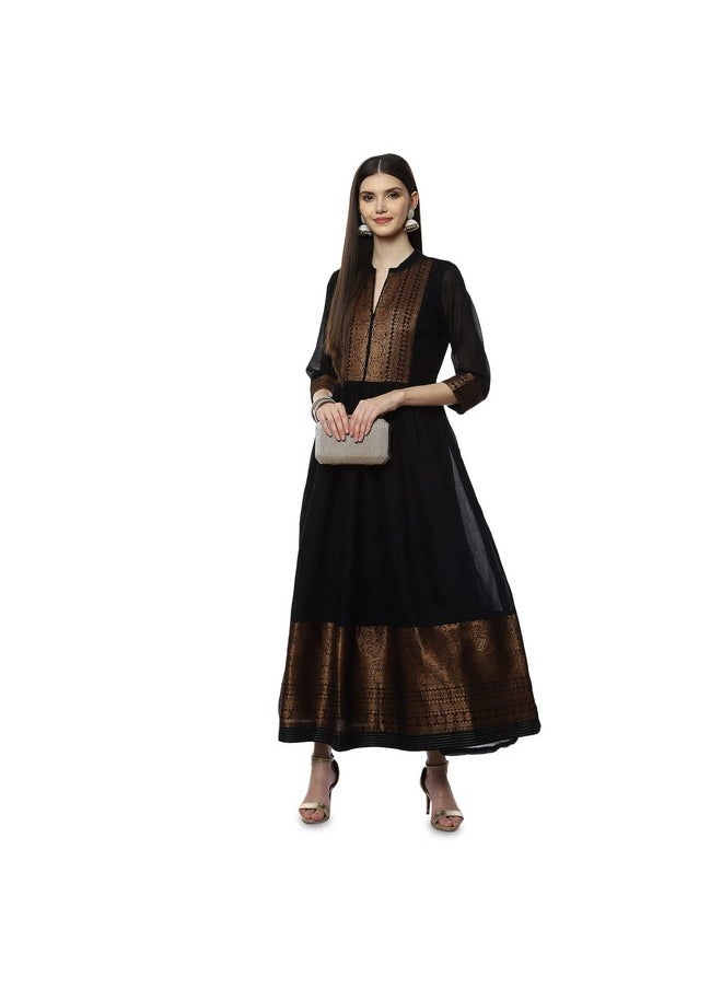 Biba - BIBA Women YARNDYED Mix and Match(RAJWADA1594_Black_40) - Image 1