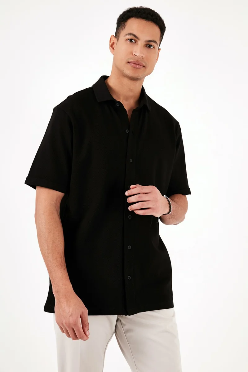 Buratti Cotton Regular Fit Short Sleeve Shirt Men's Shirt 5902724