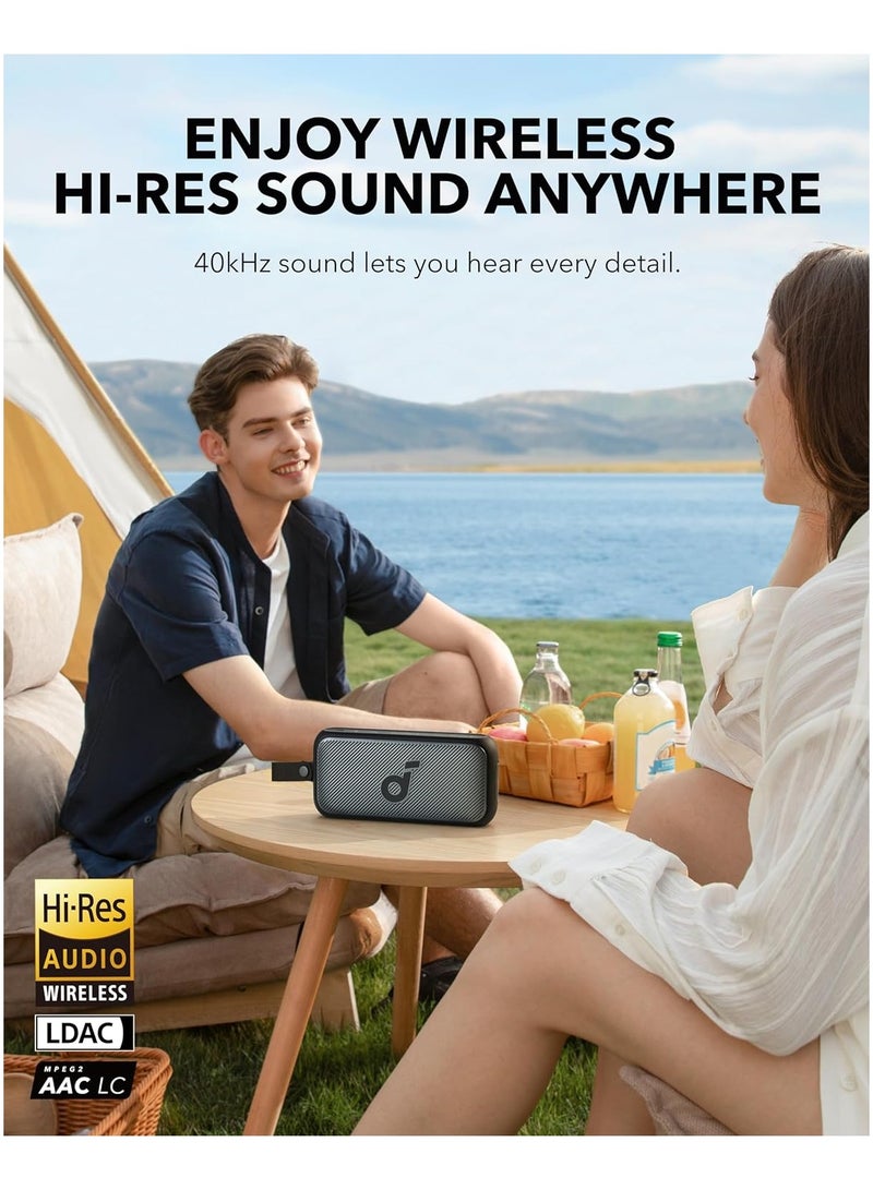 Soundcore Motion 300 Wireless Hi-Res Bluetooth Speaker with BassUp, Portable Speaker with SmartTune Technology, 30W Stereo Sound, IPX7 Waterproof, Detachable Strap Black - Image 3