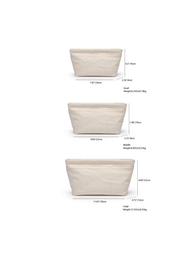 YONBEN Tote Purse Insert Handbag Organizer Shaper Handbag Liner Bag in Bag Divider Organizer Insert SWith Zipper - Image 2