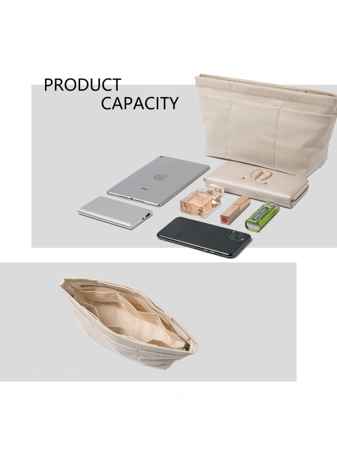 YONBEN Tote Purse Insert Handbag Organizer Shaper Handbag Liner Bag in Bag Divider Organizer Insert SWith Zipper - Image 4