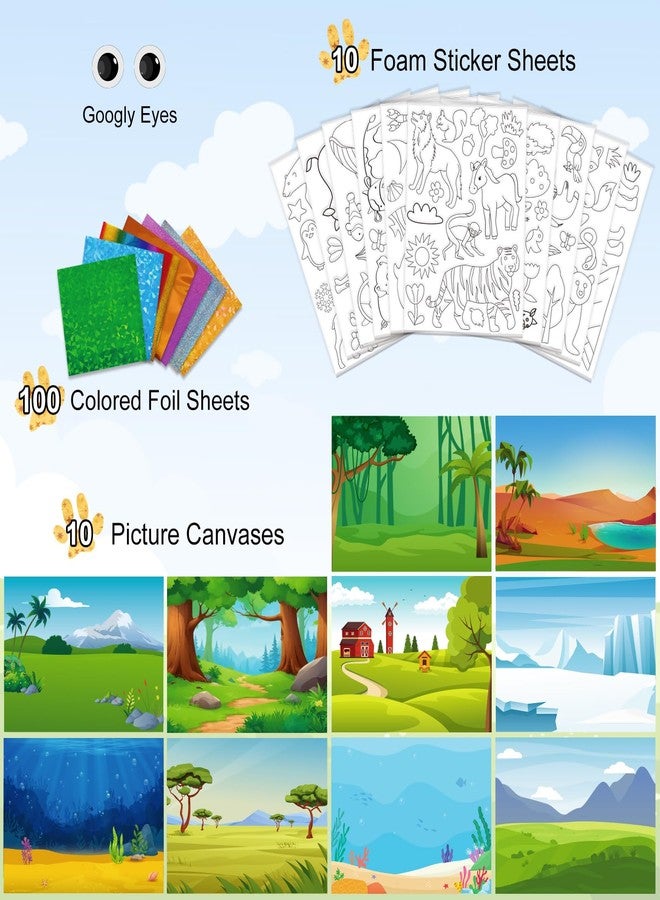 AWHETIE Animals Foil Craft for Kids,No Mess Arts Creative Activity Toys Art and Crafts for Kids,Birthday Gifts Crafts for Girls&Boys Ages 4, 5, 6, 7, 8, 9 - Image 4