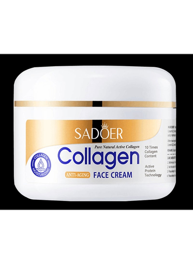 SADOER Collagen Hydrating Face Cream Anti-Wrinkle Firming Moisturizer Collagen, Hydration, Face Cream, Anti-Wrinkle, Skin Firming, Moisturizing, Skin Care, Elastic Skin, Beauty Care, Smooth Skin, Skin Glow, Daily Moisture, Skin Nutrition, Radiance, Healthy Complexion, Soft Texture, Skin Protection, Glow Boost, Hydrating Formula, Skin Support, Skin Revive, Beauty Cream, Youthful Look, Moisture Boost, Skin Restore, Facial Care, Beauty Routine, Fresh Skin, Skin Comfort, Skin Strength - Image 2