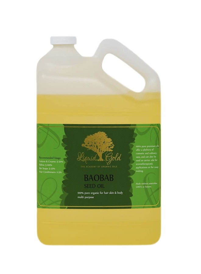 Liquid Gold Inc سائل الذهب إنك - 1 جالون - زيت باوباب فاخر - 100% نقي معصور على البارد طبيعي عضوي - Image 1