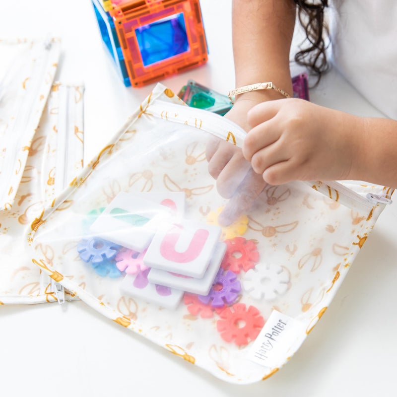 Bumkins Travel Bag, Toiletry, TSA Approved Pouch, Zip Bag, Quart Size Airline Compliant, Clear-Sided, Baby, Diaper Bag Organization, Makeup, Accessories, Packing, Set of 3 Sizes, Harry Potter - Image 2