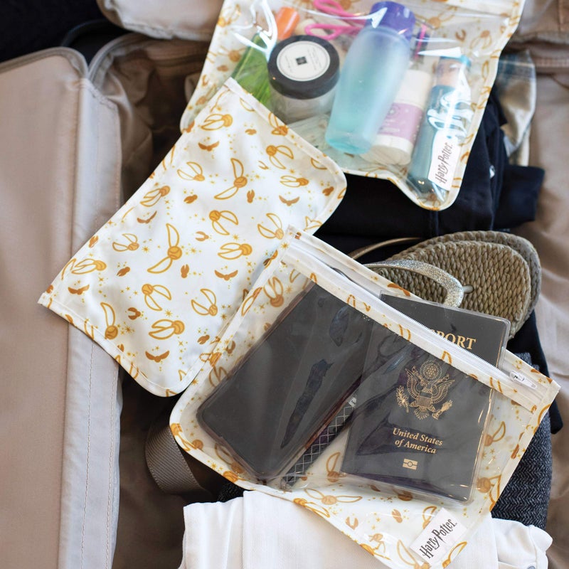 Bumkins Travel Bag, Toiletry, TSA Approved Pouch, Zip Bag, Quart Size Airline Compliant, Clear-Sided, Baby, Diaper Bag Organization, Makeup, Accessories, Packing, Set of 3 Sizes, Harry Potter - Image 4