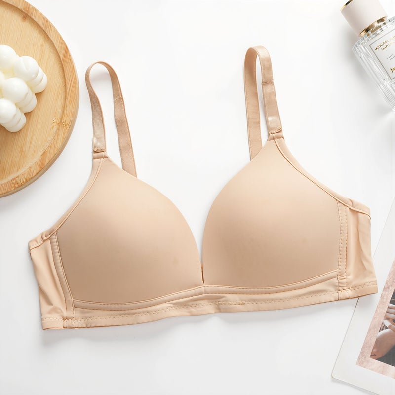 Wireless Seamless Bra 40C Nude Teen Student First Training Bra Gentle Comfort Safe Soft Lingerie For Girls - Image 2