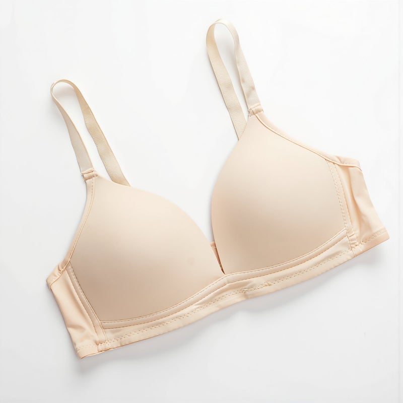 Wireless Seamless Bra 40C Nude Teen Student First Training Bra Gentle Comfort Safe Soft Lingerie For Girls - Image 5