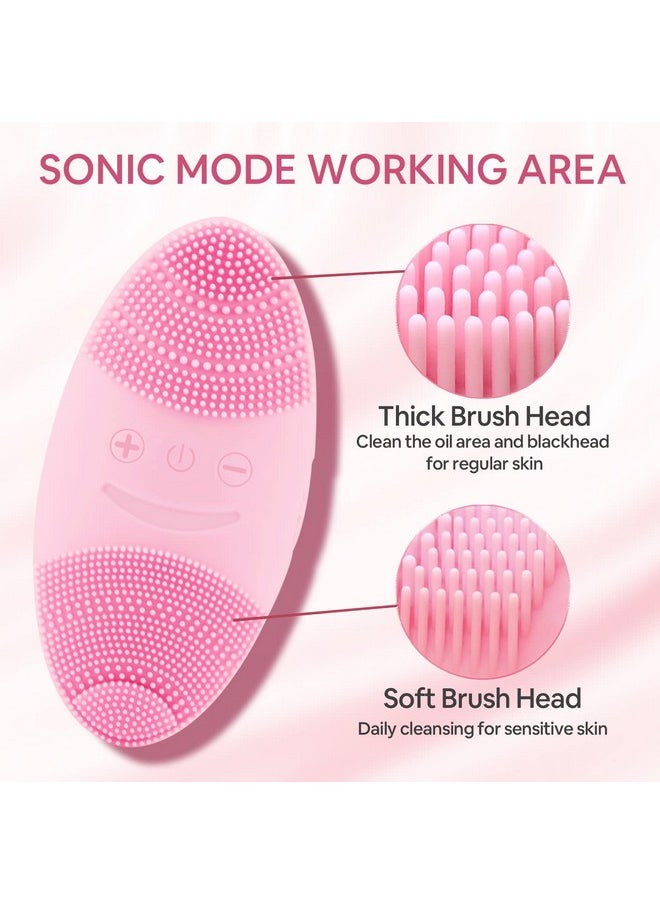 SUNMAY - Facial Cleansing Brush 4In1 Silicone Face Scrubber With Ionic Mode For Deep Cleaning & Vibrating Massage Gsensor Face Scrubber For All Skin Types Face Exfoliator Brush Ipx5 Waterproof - Image 1