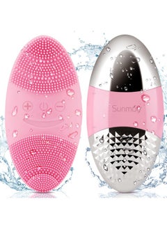 Facial Cleansing Brush 4In1 Silicone Face Scrubber With Ionic Mode For Deep Cleaning & Vibrating Massage Gsensor Face Scrubber For All Skin Types Face Exfoliator Brush Ipx5 Waterproof
