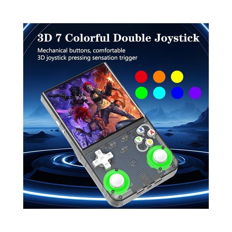 Playtastic R36 Ultra Retro Handheld Game Console,with 64G Built-in 20000+ Games,3000mAh Rechargeable,Support 20+ Simulators,Linux System,4.0 Inch IPS Screen Portable Pocket Arcade(Transparent Black) - Image 5