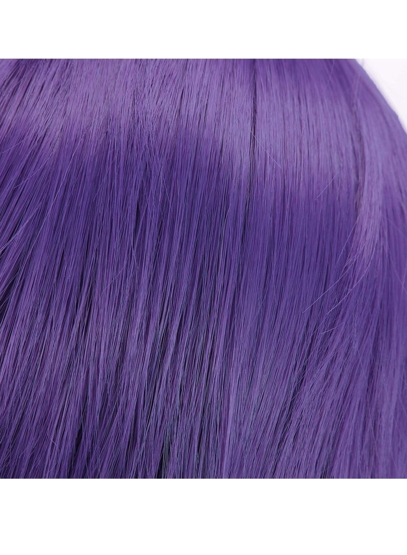 إستيل شعر مستعار تأثيري قصير مستقيم للرجال شعر مستعار بنفسجي - Image 4